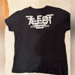 Armani Jeans Black Tee with  Logo